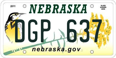 NE license plate DGP637