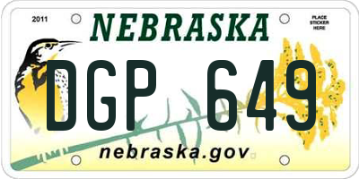 NE license plate DGP649