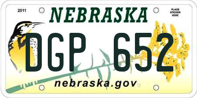 NE license plate DGP652