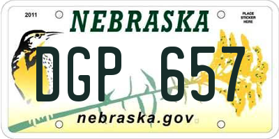 NE license plate DGP657