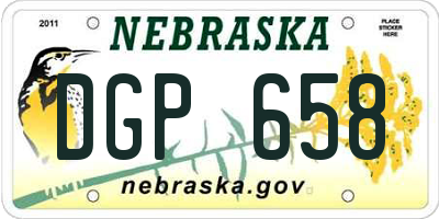 NE license plate DGP658