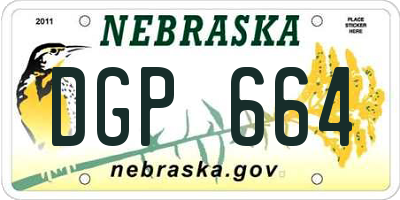 NE license plate DGP664
