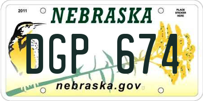 NE license plate DGP674