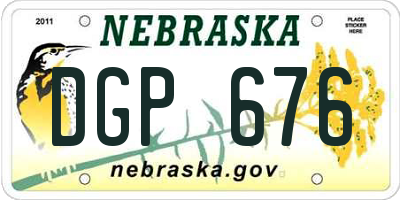 NE license plate DGP676