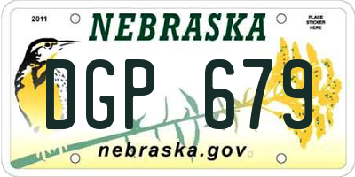 NE license plate DGP679