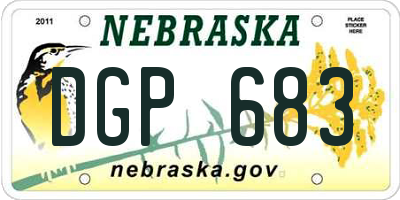 NE license plate DGP683