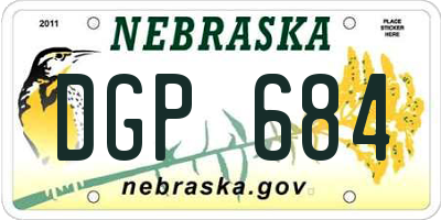 NE license plate DGP684