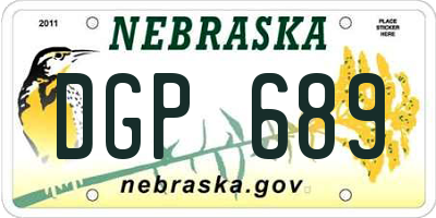 NE license plate DGP689