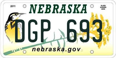 NE license plate DGP693
