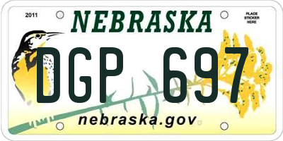 NE license plate DGP697