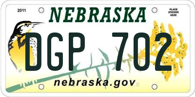 NE license plate DGP702