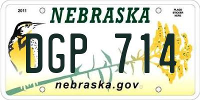 NE license plate DGP714