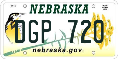 NE license plate DGP720