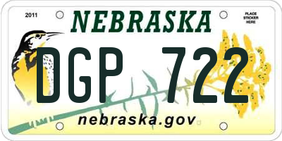 NE license plate DGP722