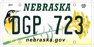 NE license plate DGP723