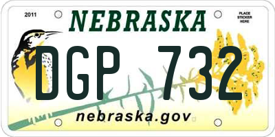 NE license plate DGP732