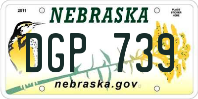 NE license plate DGP739