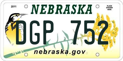 NE license plate DGP752