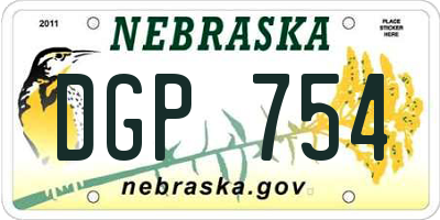 NE license plate DGP754
