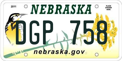 NE license plate DGP758