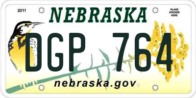 NE license plate DGP764