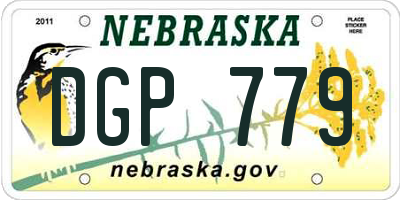 NE license plate DGP779