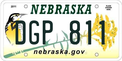 NE license plate DGP811