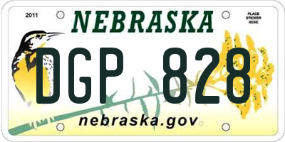 NE license plate DGP828