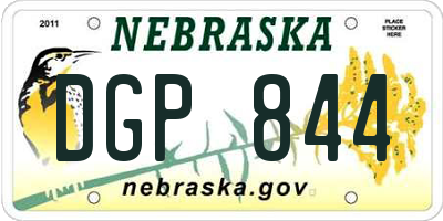 NE license plate DGP844
