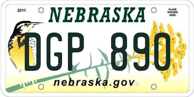 NE license plate DGP890