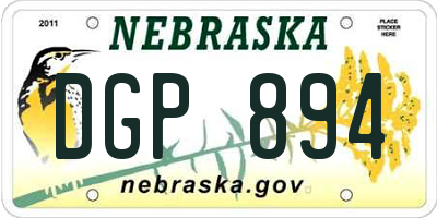 NE license plate DGP894