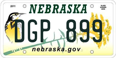 NE license plate DGP899