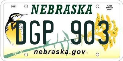 NE license plate DGP903
