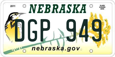 NE license plate DGP949