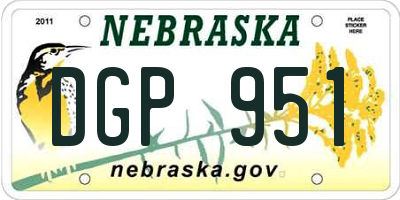 NE license plate DGP951