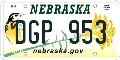 NE license plate DGP953