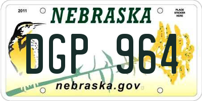 NE license plate DGP964