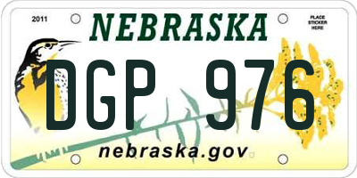 NE license plate DGP976