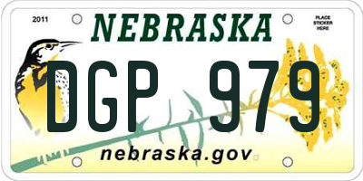 NE license plate DGP979