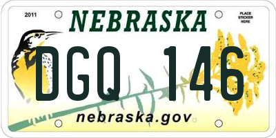 NE license plate DGQ146