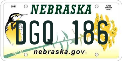 NE license plate DGQ186