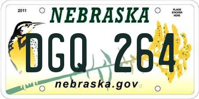 NE license plate DGQ264