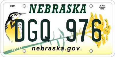 NE license plate DGQ976