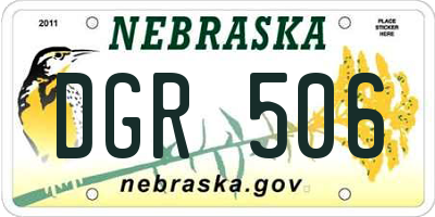 NE license plate DGR506