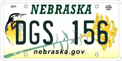 NE license plate DGS156