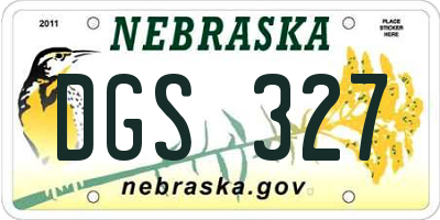NE license plate DGS327