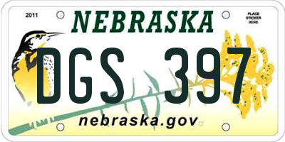 NE license plate DGS397