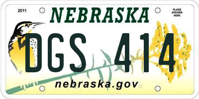 NE license plate DGS414