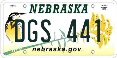 NE license plate DGS441