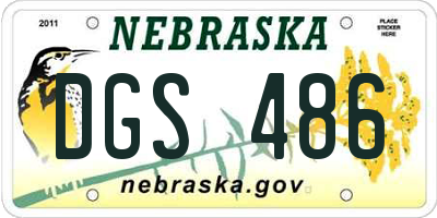 NE license plate DGS486